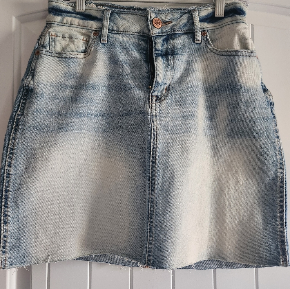 Maurices Faded Blue Denim Mini Skirt. This skirt has not been worn.